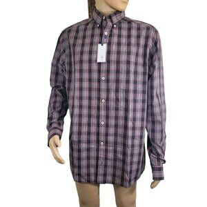 Rowm Mens size  2XB Button-Down Long Sleeve Plaid Shirt